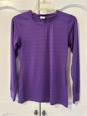 ZYIA Active Chill Long Sleeve T Purple Womens  Sz XS